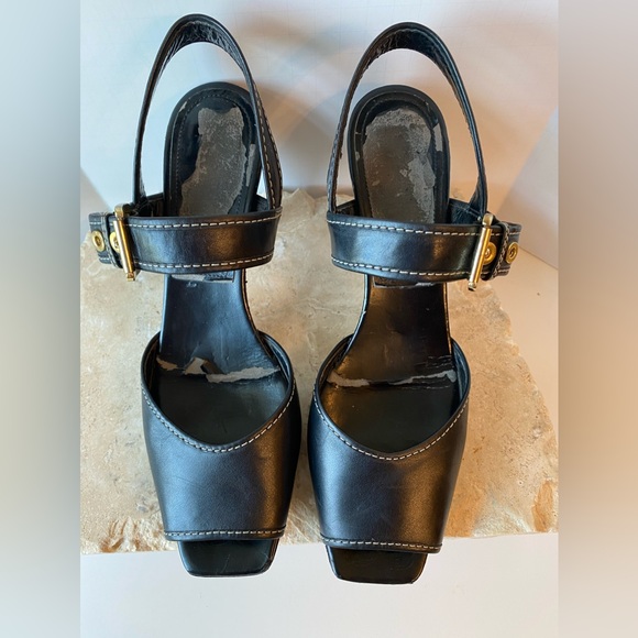 Women’s Franco Sarto Buckle Strap Square Toe Heels Sz 9.5 - Picture 3 of 7